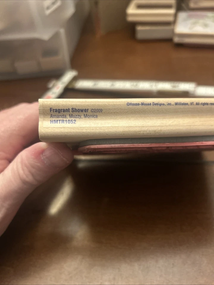 Sello de goma para ratones de casa FRAGANTE DUCHA lilas flores ratones Foto 4 de 4