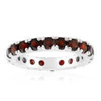 Cavill Silberring Damen 2,43Ct Granat Rundschliff 925 Sterling Rhodiniert