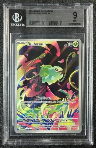 BULBASAUR BGS 9 2025 POKEMON MEGA EVOLUTION #133/132 ILLUSTRATION RARE 947