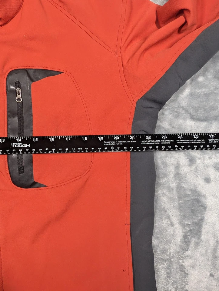 Chaqueta Marmot Softshell Para Hombre Mediana Roja Naranja Gris Forrada de Vellón Cremallera Completa Senderismo Foto 3 de 4