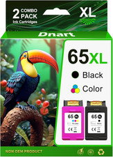 65XL Ink Cartridges Black/Color Combo Pack Replacement for HP Ink 65 65 XL HP65X