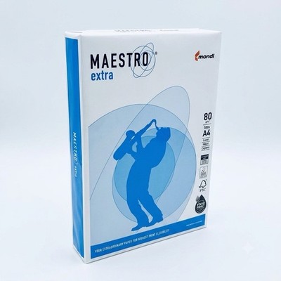 Maestro Extra DIN A4 80 g/m² 500 Blatt FSC Druckerpapier - Weiß Büro Home Office