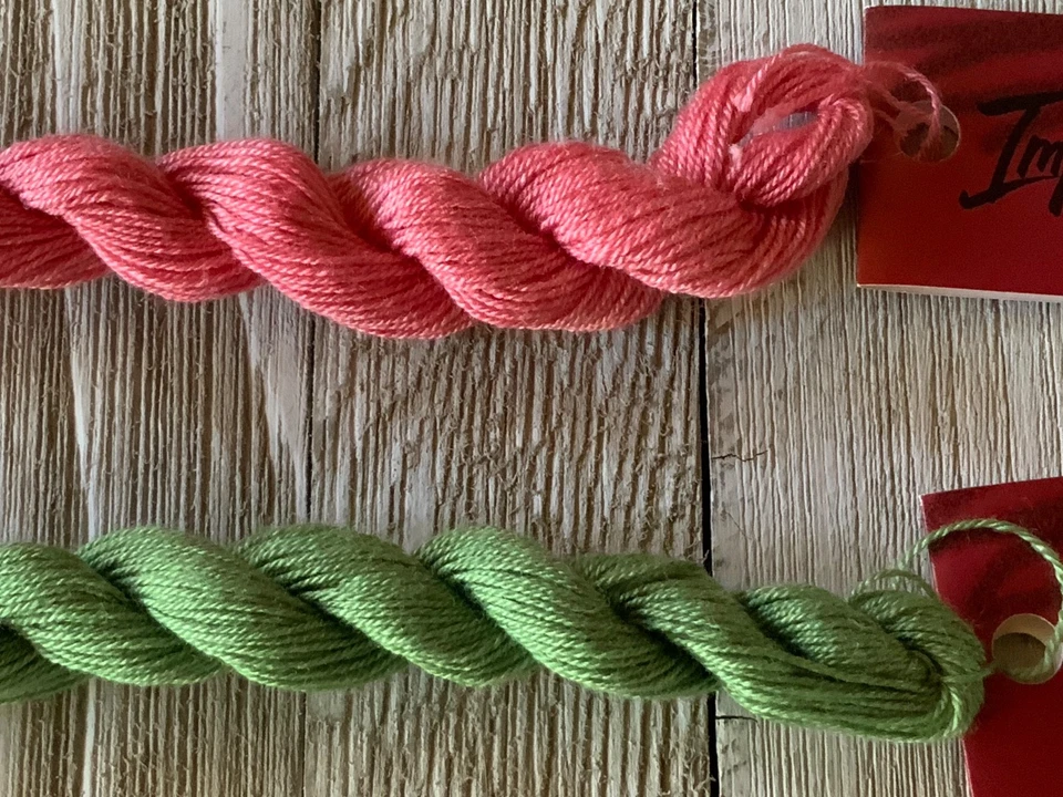 Impressions by Caron Lot of 2 Skeins Colors Pink 2075 and Green 5013 - Image 2 of 3