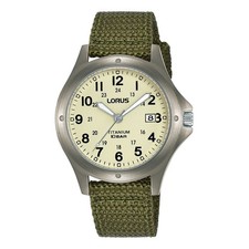 Lorus Gents Military Titanium Watch RG877CX9 (formally RXD425L8)