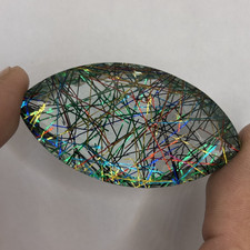 Natural Certified 183 Ct Multicolor Rutilated Quartz Loose Gemstone Marquise Cut