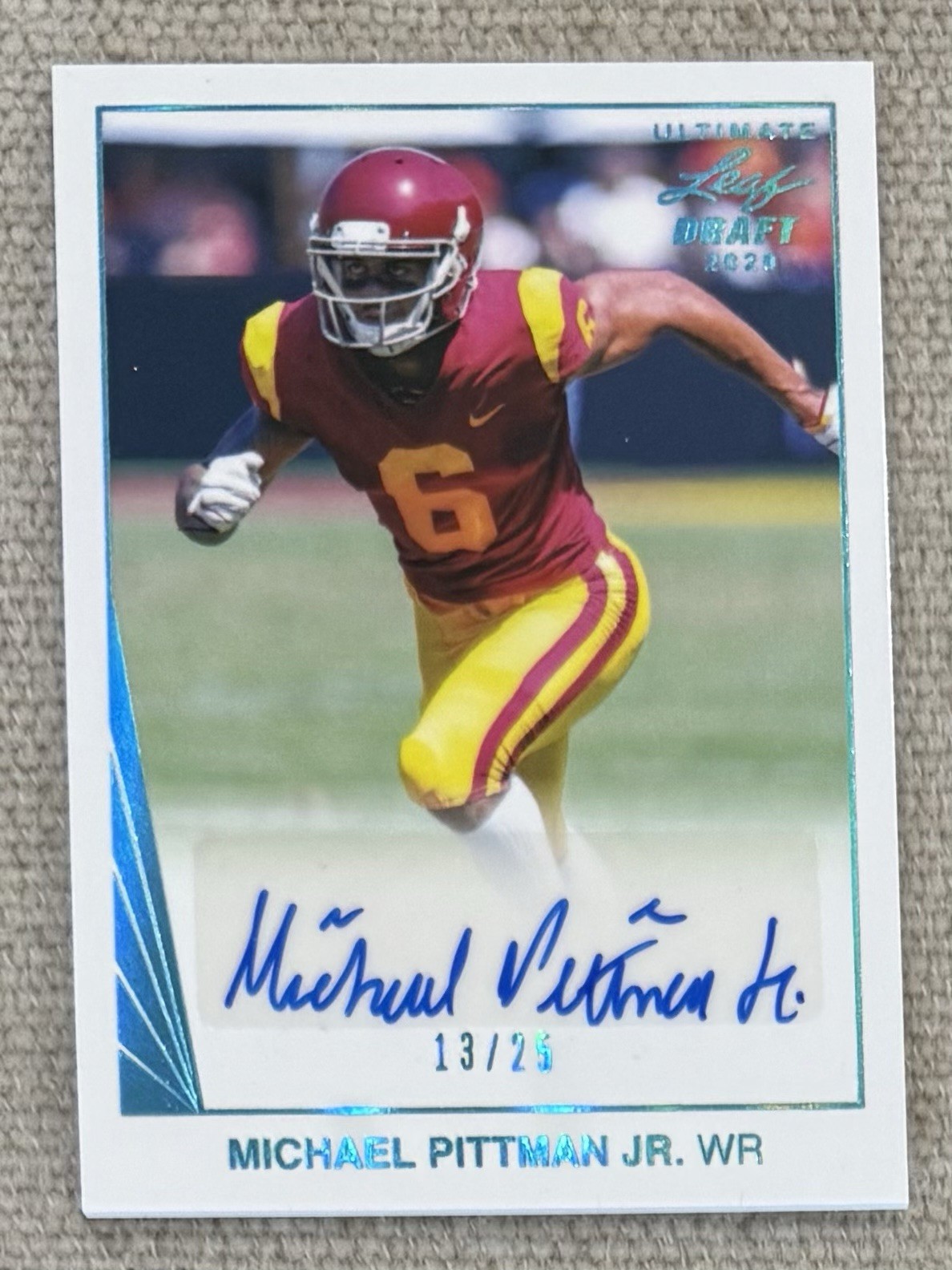 Michael Pittman Jr. Leaf Ultimate Draft 1990 Leaf Autographs #MPJ Base