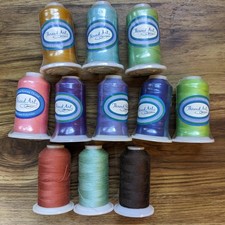 Lot Of 11 Large Sewing Thread Spools 600m 100 Polyester Assorted Colors