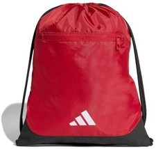 adidas Tiro Gym Sack Sports Drawstring Bag - Red - W 36cm x H 47cm - Free P&P