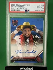 Dillon Gabriel 2023 Bowman U Now Autograph Auto /49 OKLAHOMA BROWNS PSA 10 💎