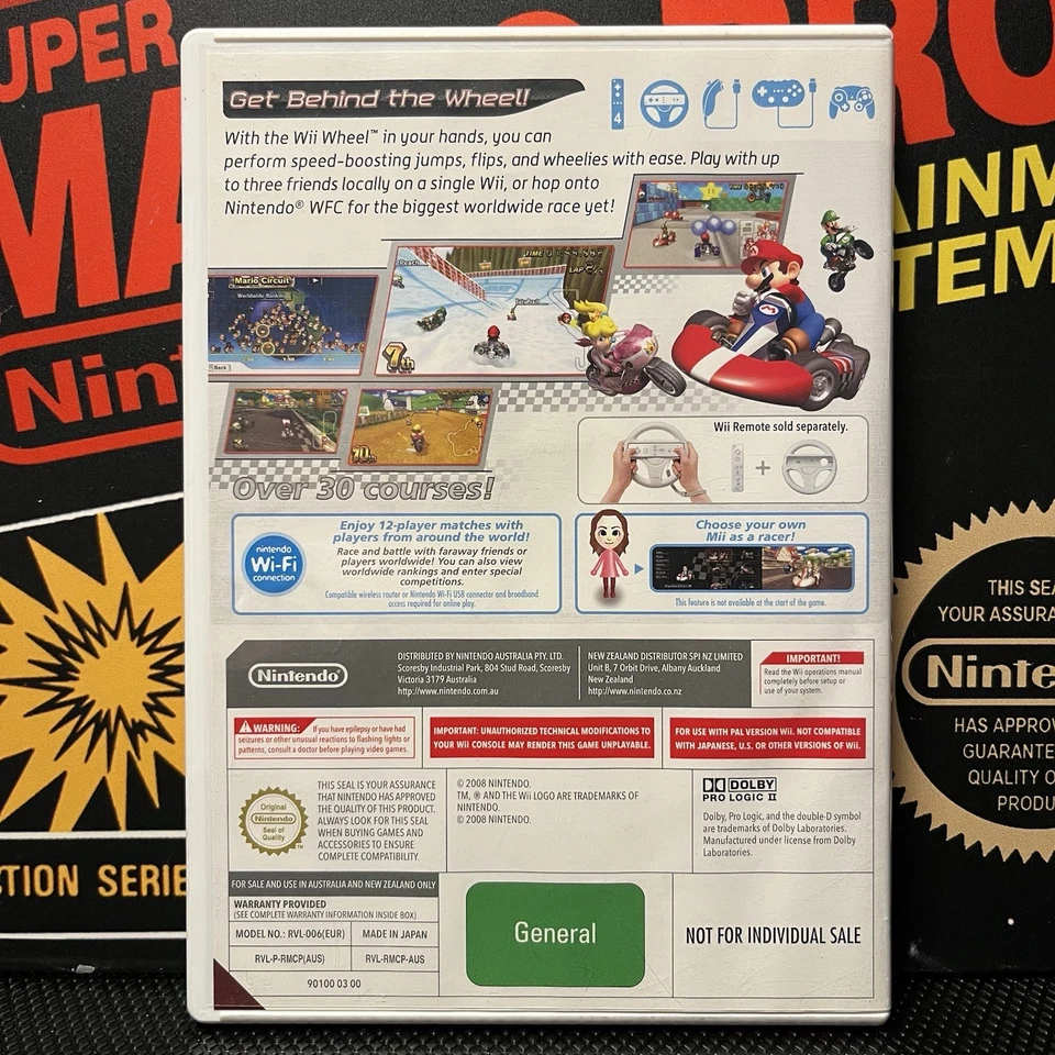 Mario Kart Wii W.Manual Nintendo Wii Wii U PAL VGC TESTED FREE TRACKED POSTAGE - Image 3 of 4