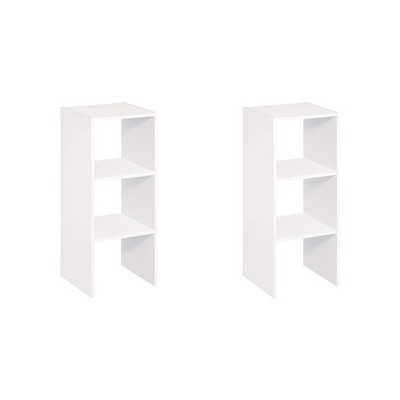 ClosetMaid Decorative Home Stacking 31'' 2-Cube Organizer Storage, White (2 Pack)