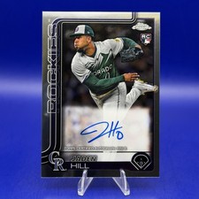 2025 Topps Chrome Baseball Jaden Hill  Autographs #RA-JH Rookie RC Rockies