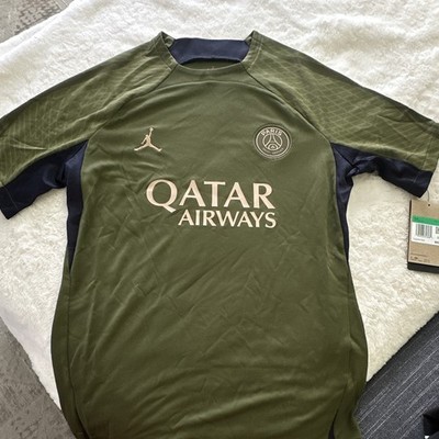 Jordan Paris Saint-Germain PSG Qatar Airways Green Short Sleeve Jersey XL