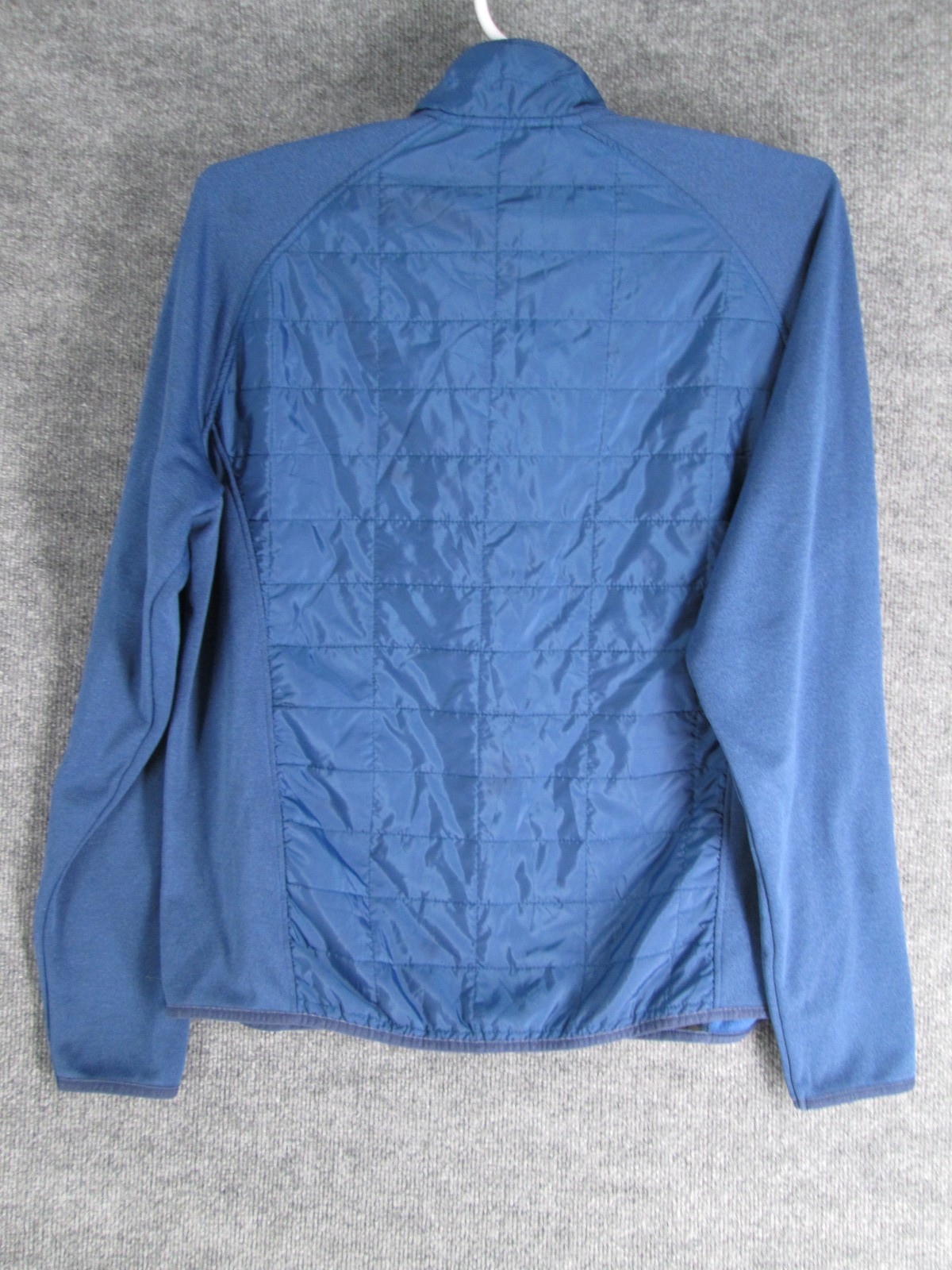Orvis Men's L/G Blue Full Zip Fleece Quilted Hybrid Jacket Outdoor Activewear image 3