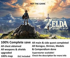 The Legend of Zelda: Breath of The Wild - Save Data 100% (not the game)