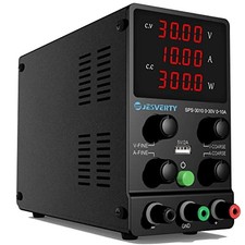 DC Power Supply Variable, 0-30V 0-10A Adjustable Switching 30V 10A SPS Red LED