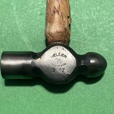 Heller Brothers Ball Peen Hammer 2 Oz Brown Vintage Machinist Tool Usa Made