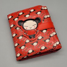 Raro Portafoglio PUCCA Trifold con Portamonete Staccabile Rosso Coreano
