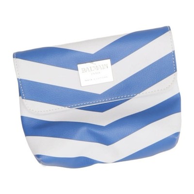 Balmain Hair Couture, Abendtasche, Damen, Blau/Weiß, Chevron, 17, 8, 25 cm #QBo