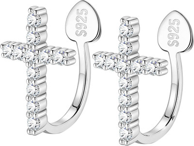 14K vergoldet S925 Sterlingsilber Clip Huggies kleine Creolen für Damen 