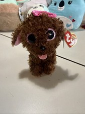 TY Beanie Boos - Maddie The poodle Dog Glitter Eyes Small 6 inches w/Tag