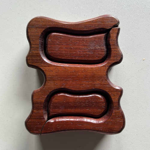 Vintage Handmade Wooden Jewelry Box – Signed T. Parr ’94