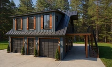 848 Sqft ADU (in-law suite) 2 car Shop/Garage with a 1Bed/1.5Bath APT. above