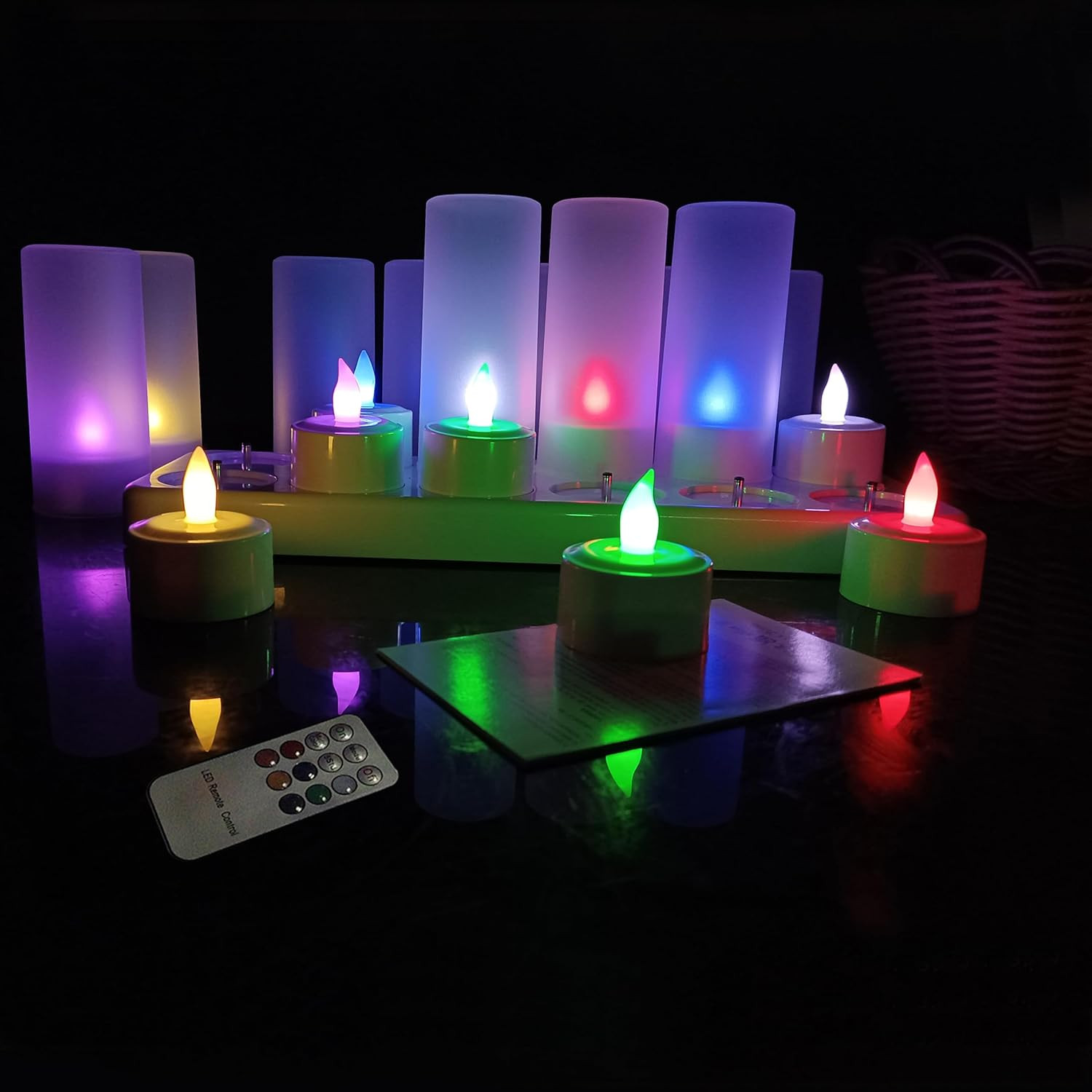 2 Pezzi Candele LED Senza Fiamma Impermeabili Con Telecomando E Timer, Grandi Ca