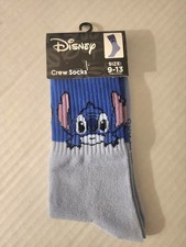 DISNEY STITCH MENS CREW SOCKS 1 PAIR SIZE 9-13