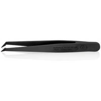 KNIPEX Tools 92 09 03 ESD Plastic Gripping Tweezers-Pointed Tips-ESD, 4-1/2''