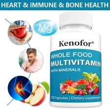 Whole Food Multivitamin Supports Brain Immune System Health 120 Capsules