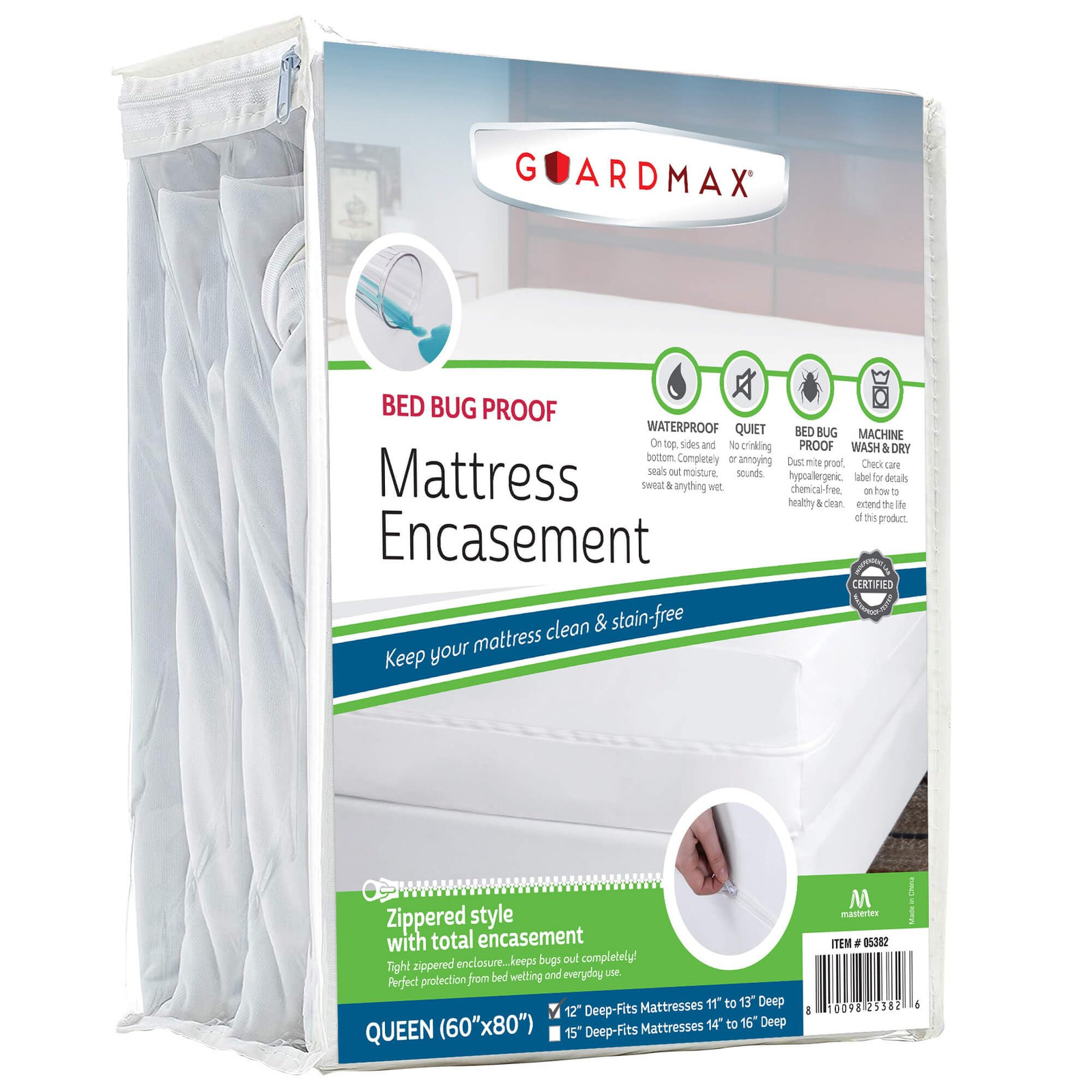 Zippered Mattress Encasement - Queen Size - 100% Waterproof and Bed Bug Proof...