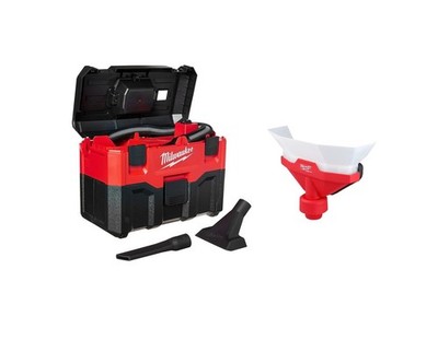 Milwaukee Staubsauger M18 VC2-0 Nass & Trocken + Air-Tip Ladensauger Staubfänger