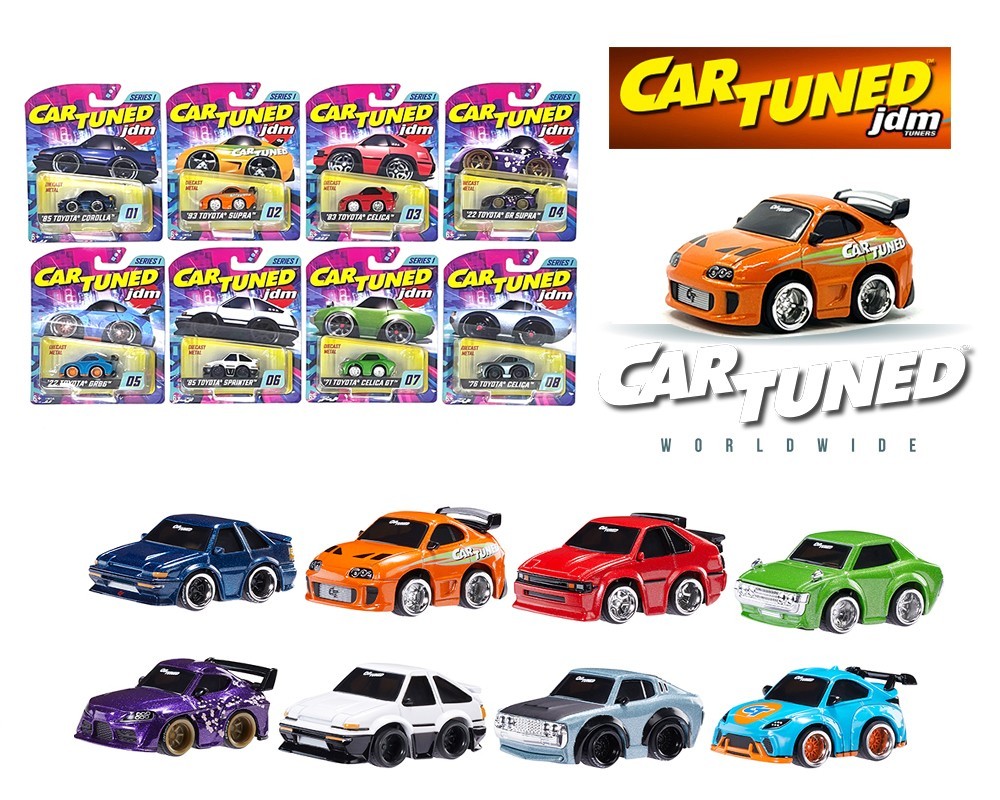 新品 CarTuned ミニカーセット 8台 ダイキャスト製 MGA CarTuned Series 1 JDM Tuners Assortment Set of 8 Cars 1/64