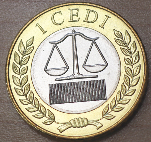 2022 Ghana 1 Cedi Bimetallic Unc.