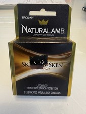 PACK OF 3 - Trojan Naturalamb Lubricated Male Condoms - DISCONTINUED - Exp 2029