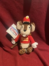 Disney Store Timothy Mouse From Dumbo 8" Beanbag Plush New with Tags Retired