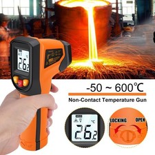Portable Laser Temp Reader -50 C 600 C Non-Contact Infrared Kitchen Thermometer