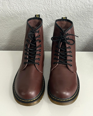 Men Leather Lace up Boot MARKE NIIH Bouncing Soles Maroon Color Size EU 47/13 US