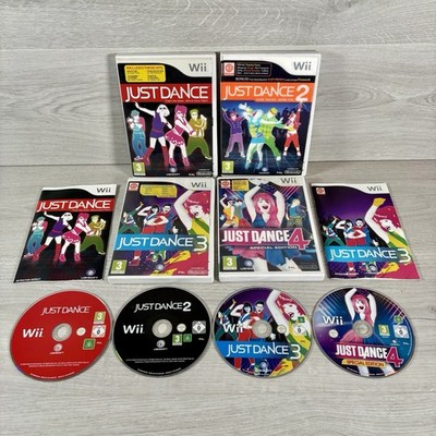 Just Dance 1,2,3,4 Nintendo Wii Spielepaket mit 2 Anleitungen getestet und funktionsfähig
