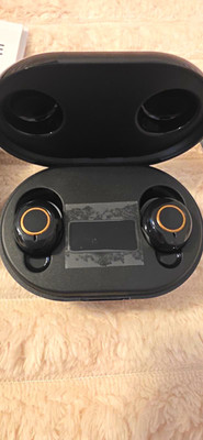 TWS Bluetooth In-Ear Earbuds Black w/ Charging Case, Mic, 8mm Drivers