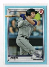 2020 Bowman Sky Blue #BP-121 Grant Lavigne /499 Colorado Rockies Baseball Card