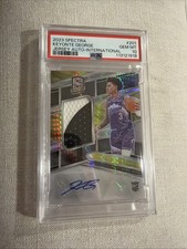 23-24 Panini Spectra - Jersey Auto Keyonte George #201 Celestial Prizm /10 (RC)