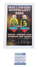 Rob Zombie Alice Cooper Signed Halloween 12x17 Poster Mohegan Sun ACOA