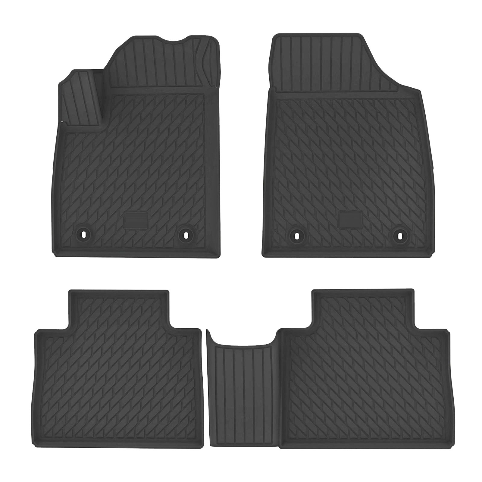Tapis de sol MG HS 1 2018-2024 caoutchouc 3D bac de protection auto 4-Pcs bords hauts