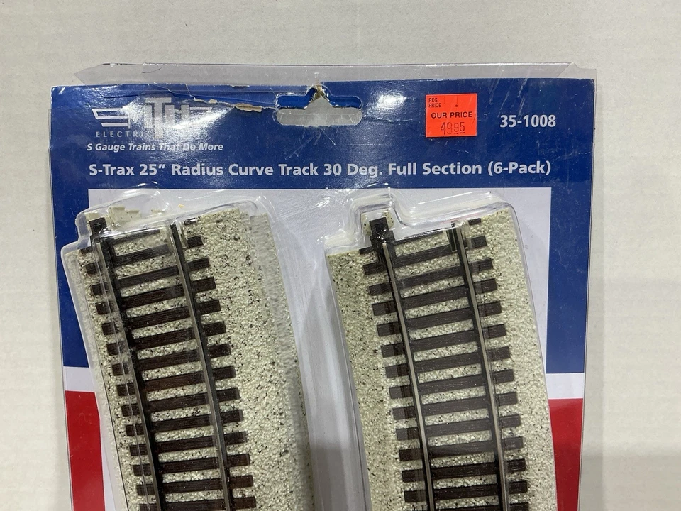 MTH 35-1008 S-Trax 25" Radius Curve Track 30 degree Full section 6 pack NEW - Image 2 of 4