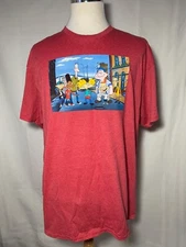 NWOT Nickelodeon- Mens Red(Hey Arnold Group Photo)Graphic TShirt-Size XL