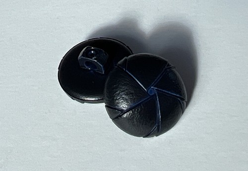27 BOTONES DE COLECCIÓN CÚPULA TEJIDA EN CUERO MOLDEADO DE 3/4"" CÚPULA AZUL MARINO de cuero sintético - Imagen 6 de 7