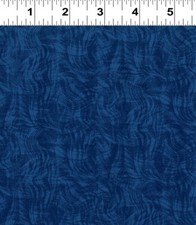 IMPRESSIONS MOIRE Royal Blue Quilt Fabric sol...