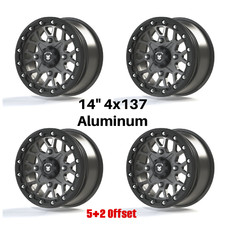 New Bullite Beadlock Bead Lock 14 Rider Wheel Rim Set Black Kawasaki 4x137 New Bullite Beadlock Bead Lock 14 Rider Wheel Rim Set Black Kawasaki 4x137